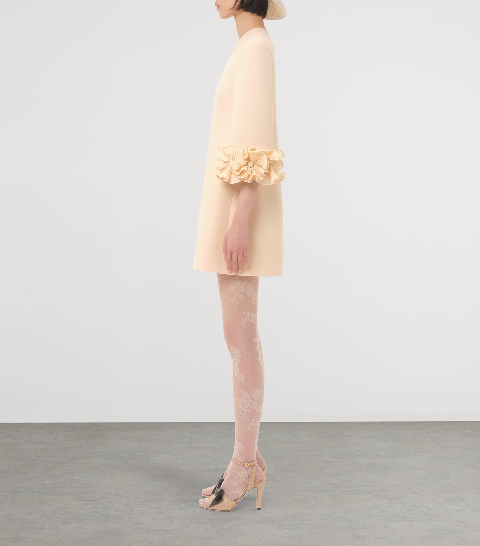 Valentino Nude Crepe Couture Mini Dress