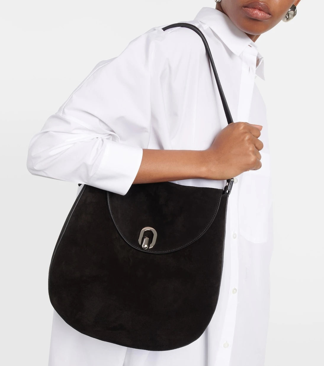 Savette - Tondo Large suede shoulder bag