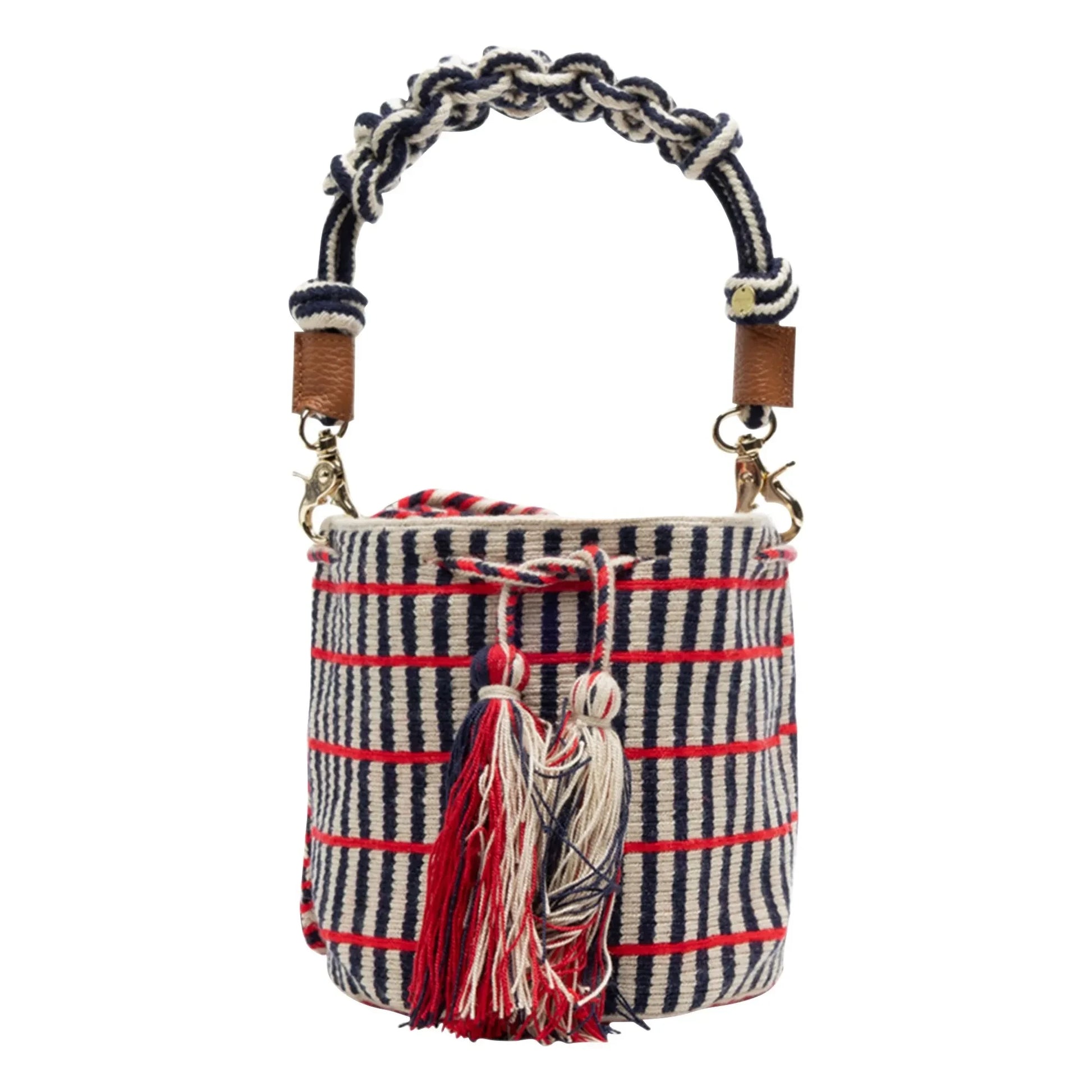 Guanabana - Crossbody bag Macramé Medium | Navy blue