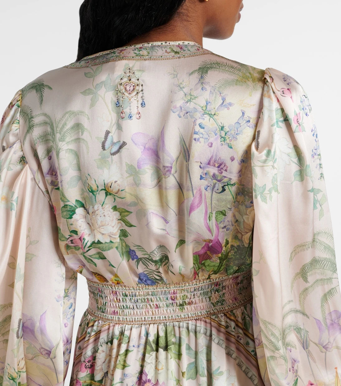 Camilla - Crystal-embellished silk minidress