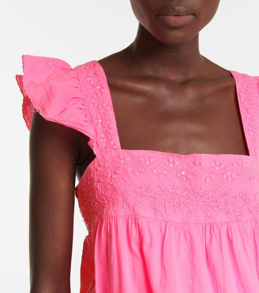 Juliet Dunn - Embroidered cotton top
