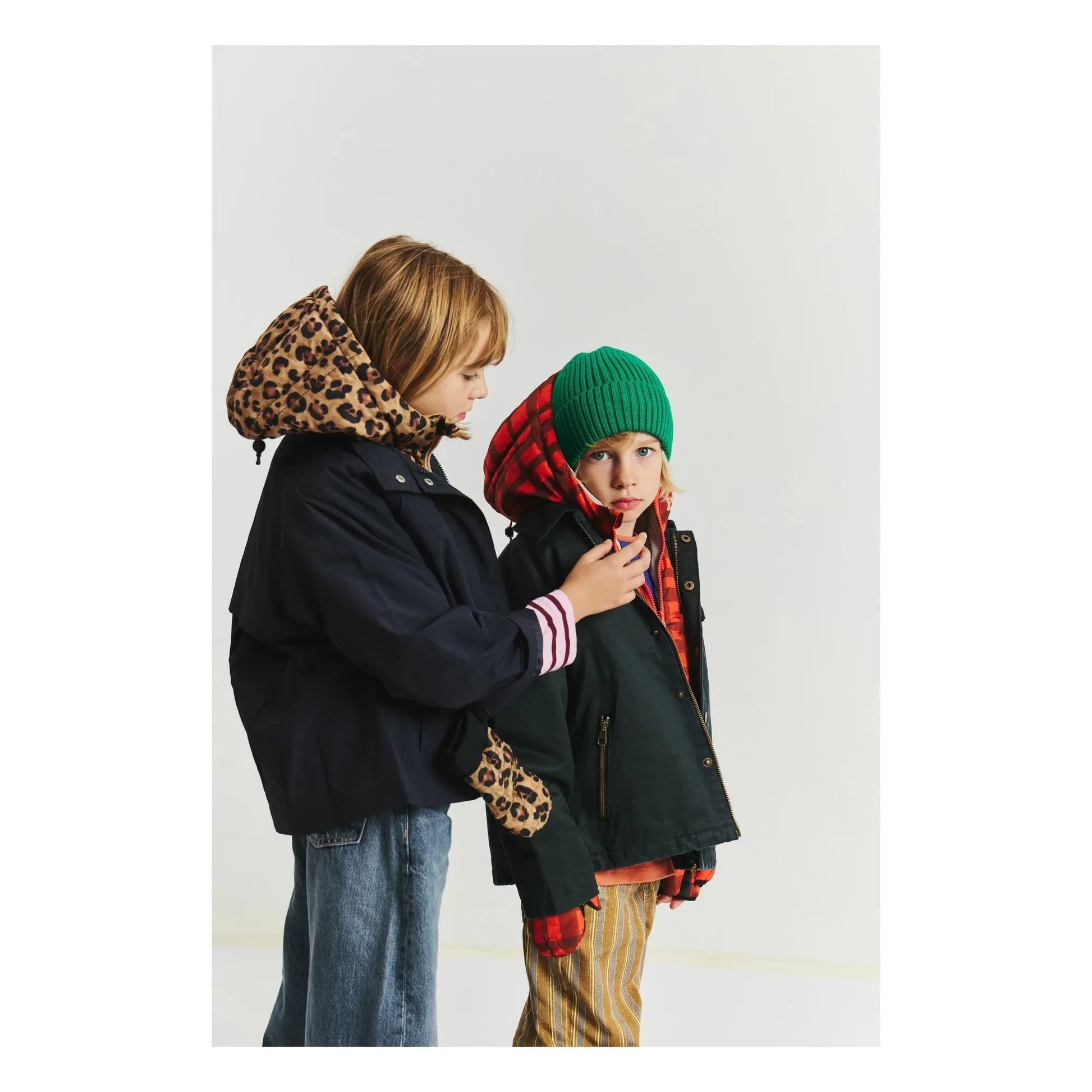 Fudoon - Exclusivité Fudoon X Smallable - Reversible Leopard Hooded Down Jacket | Brown