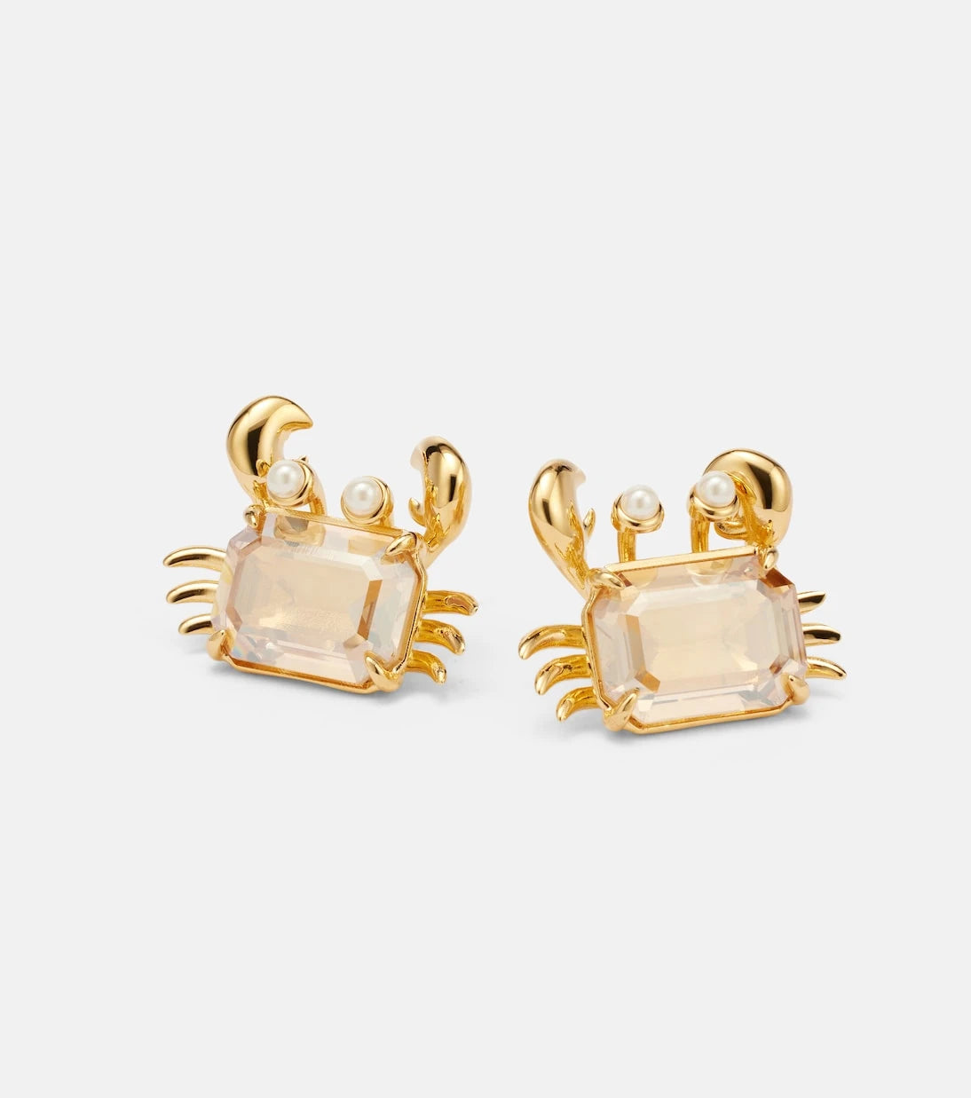 Oscar de la Renta - Crab embellished earrings