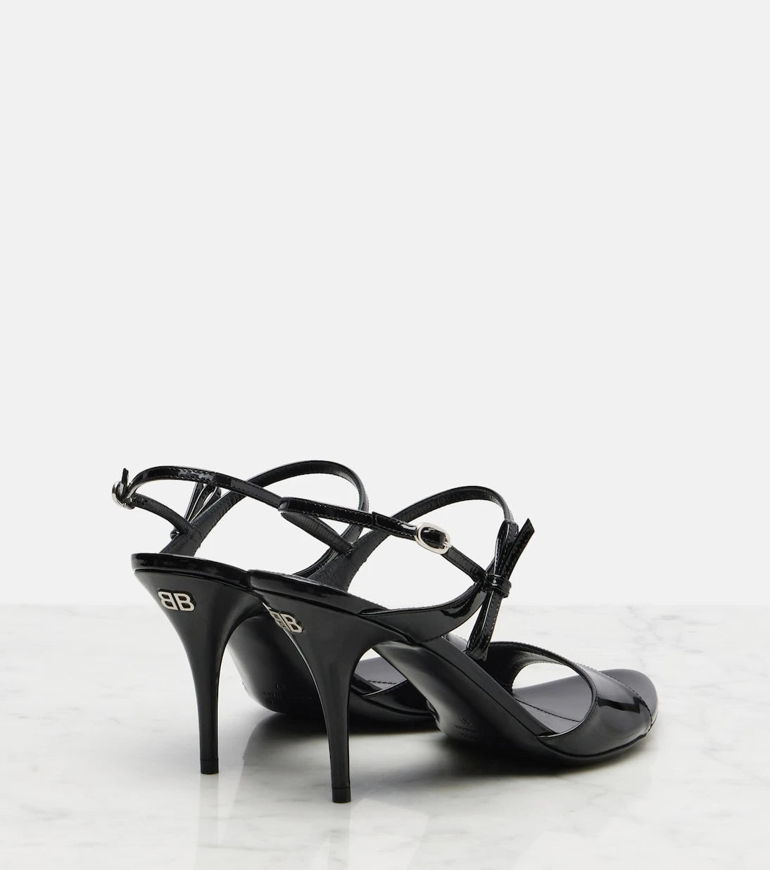 Balenciaga - Avenue Bow patent leather sandals