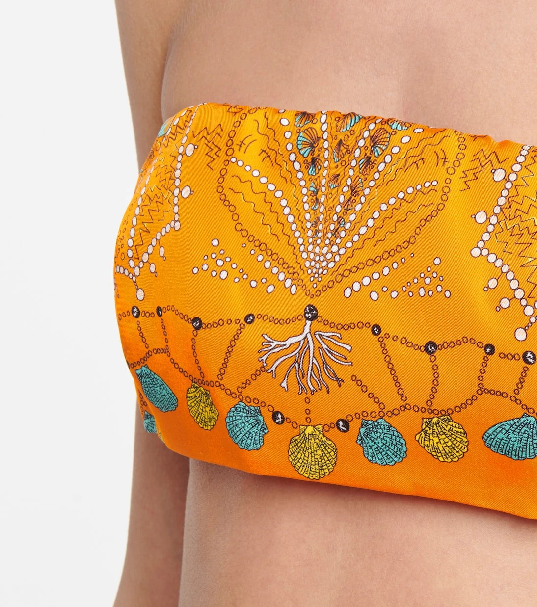 Pucci - Printed bandeau crop top
