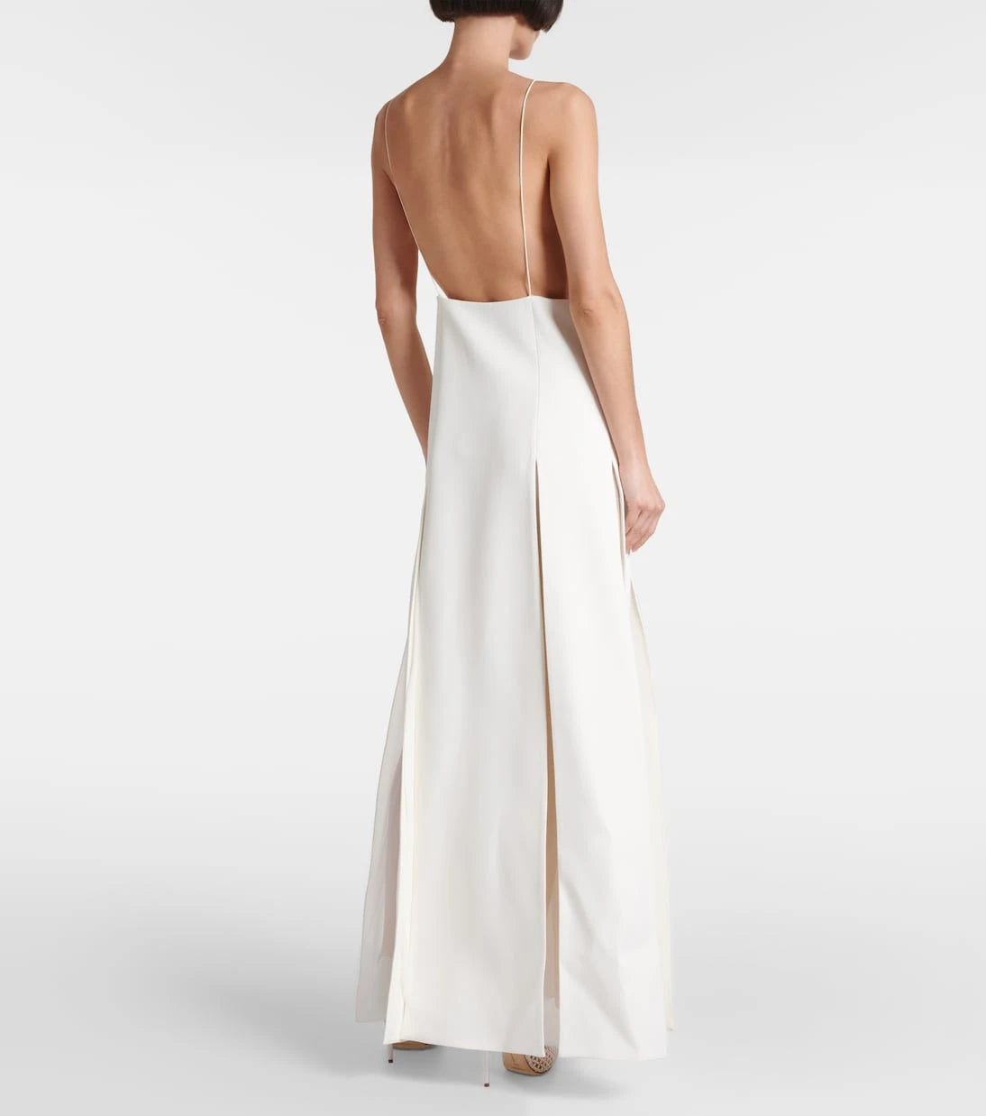 Khaite - Nonya crêpe satin slip dress