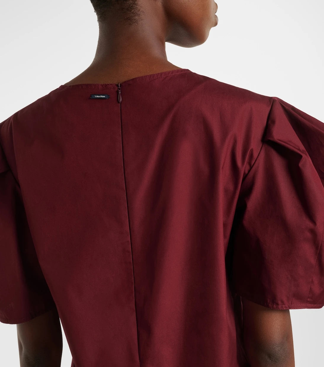 'S Max Mara - Puff-sleeve cotton poplin minidress