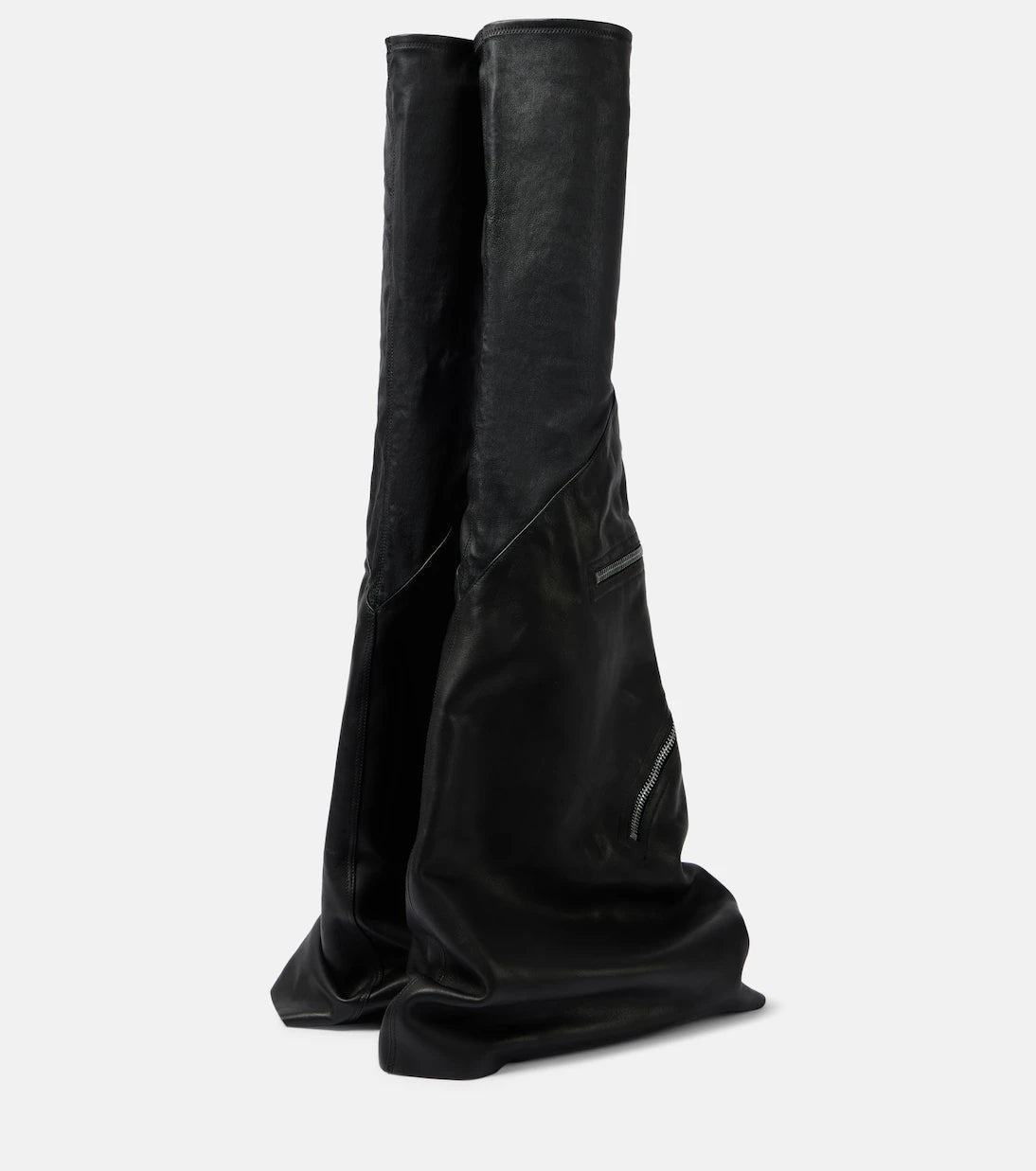 Rick Owens - Cargoflares leather knee-high boots