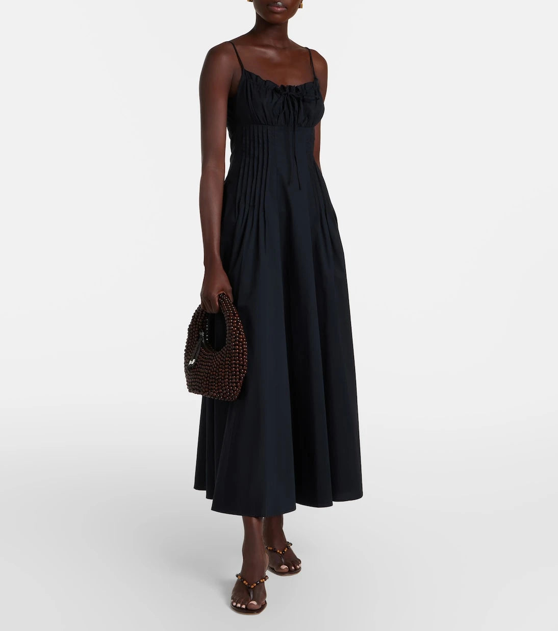 Staud - Margi cotton poplin midi dress