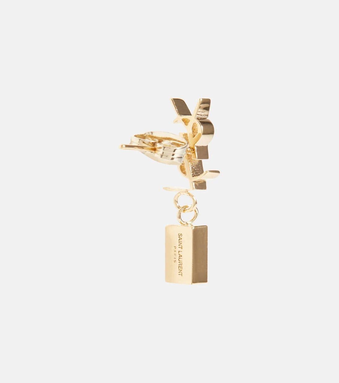Saint Laurent - قرط واحد مزين بأحجار الراين YSL