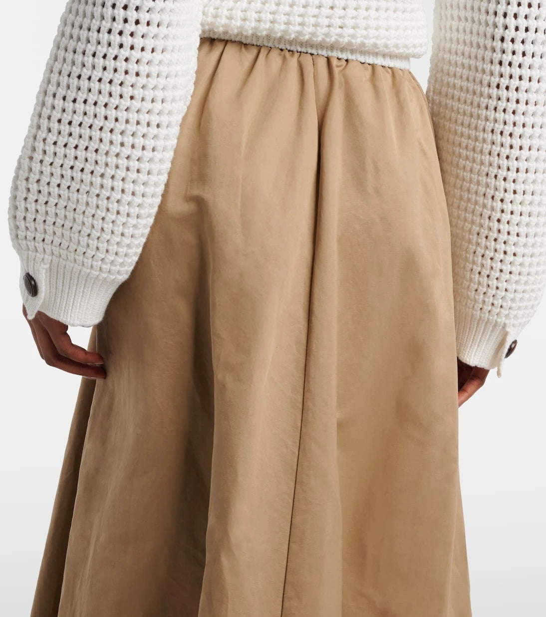 Brunello Cucinelli - Cotton-blend midi skirt