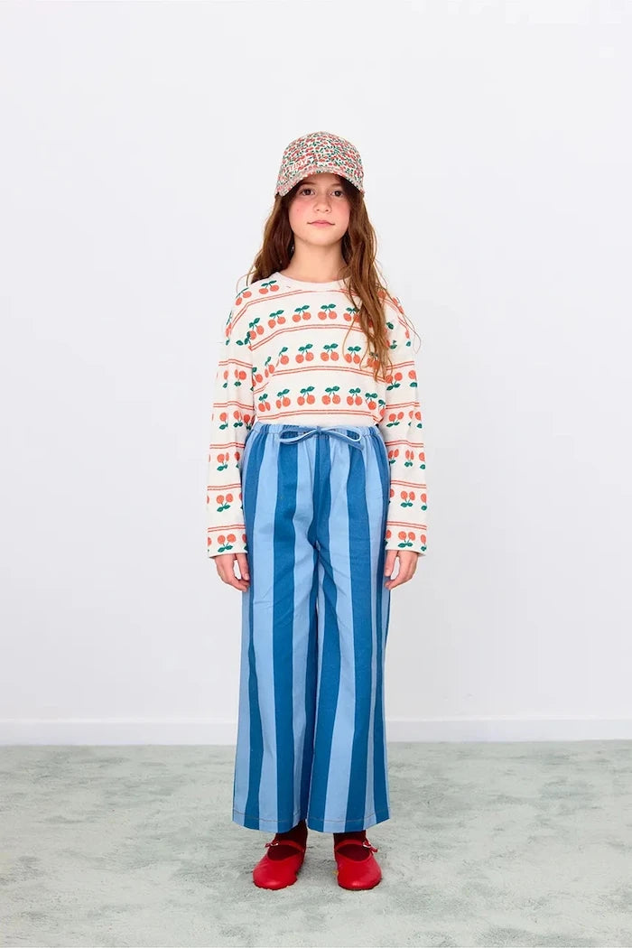 Tinycottons CHERRY PATTERN RIB TEE Uzun Kollu Çocuk Bluzu