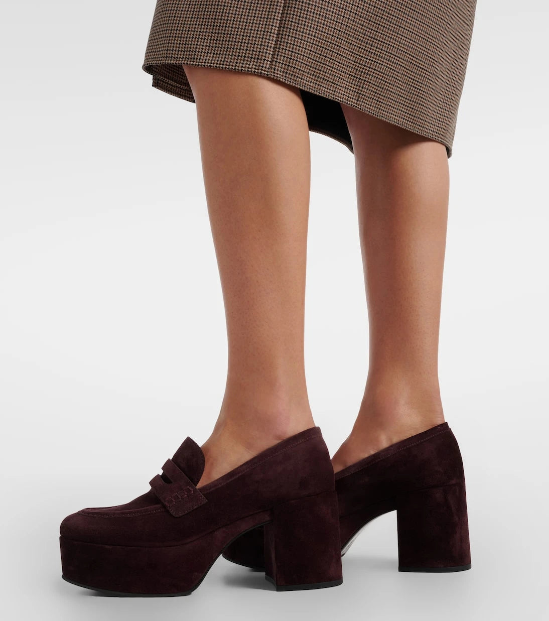 Gianvito Rossi - Jenna suede platform penny loafers