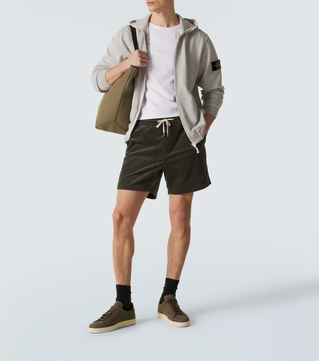 Stone Island - Cotton jersey zip-up hoodie