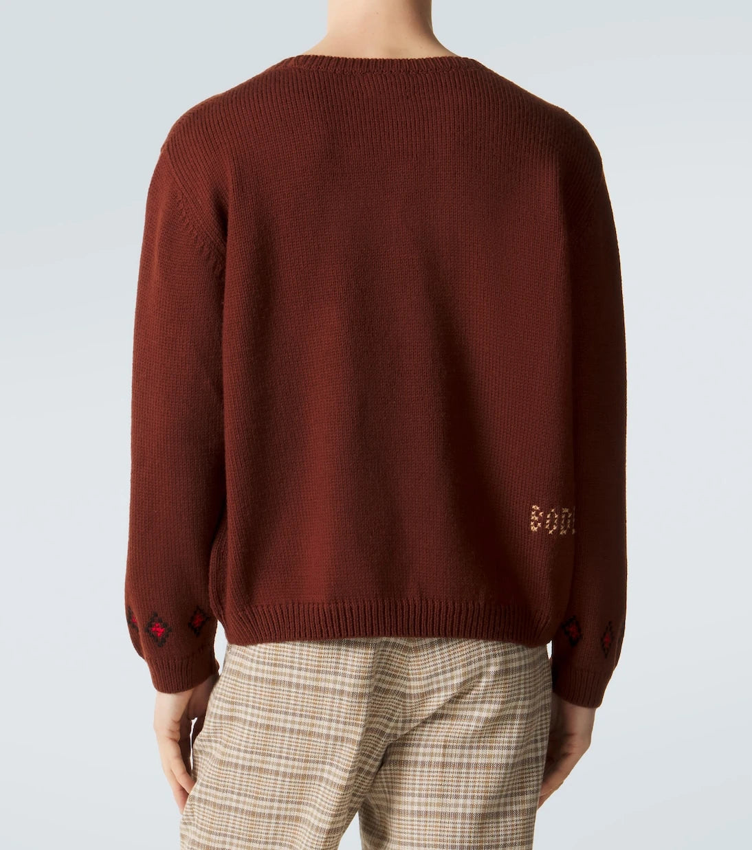 Bode - Scottie embroidered wool sweater