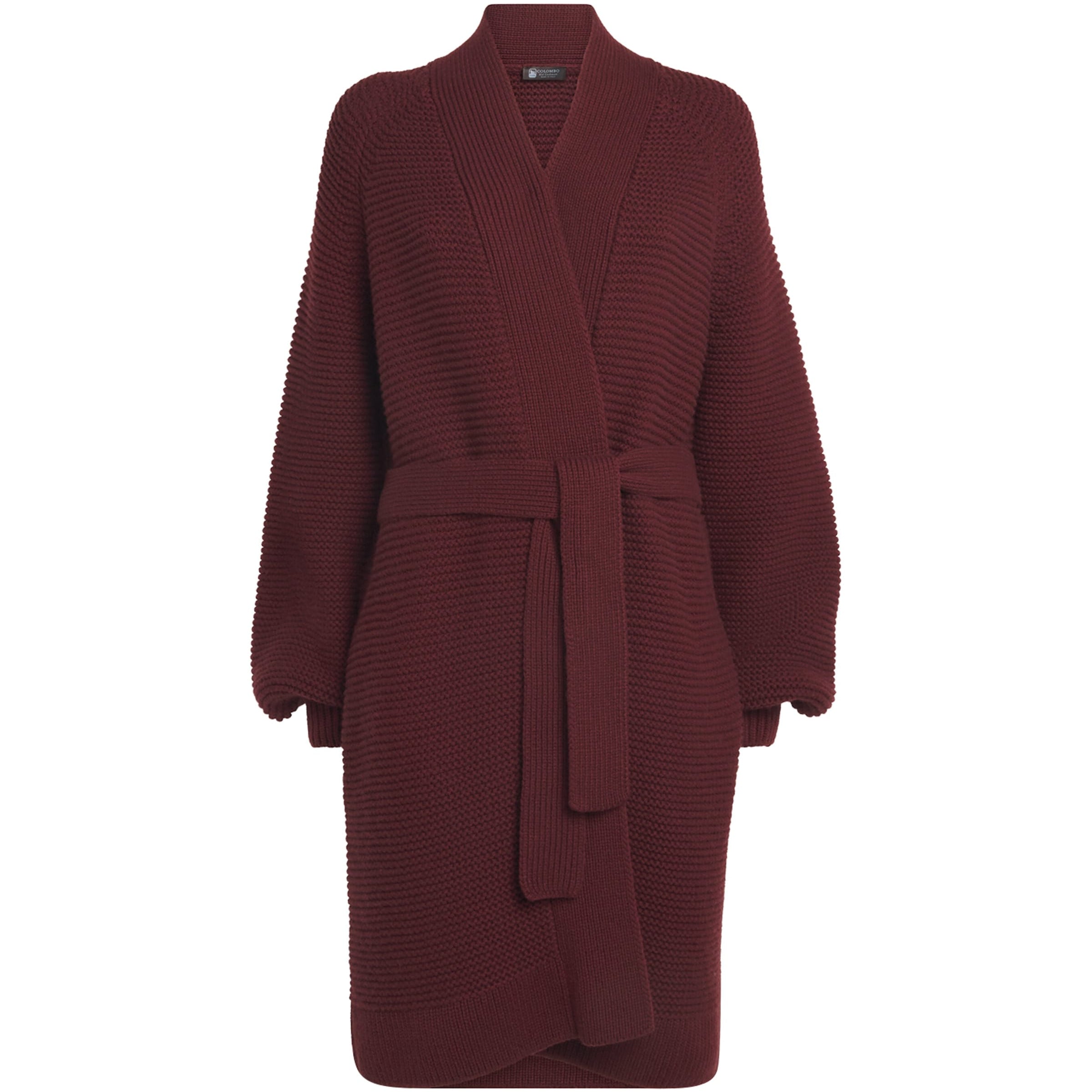 Burgundy Kid Cashmere Cardigan