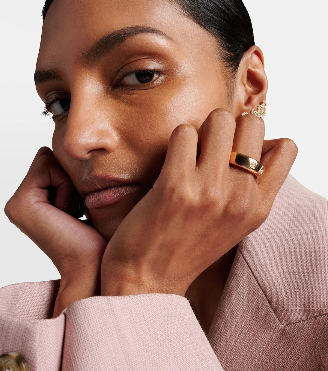 Pomellato - Iconica 18kt rose gold ring with diamonds