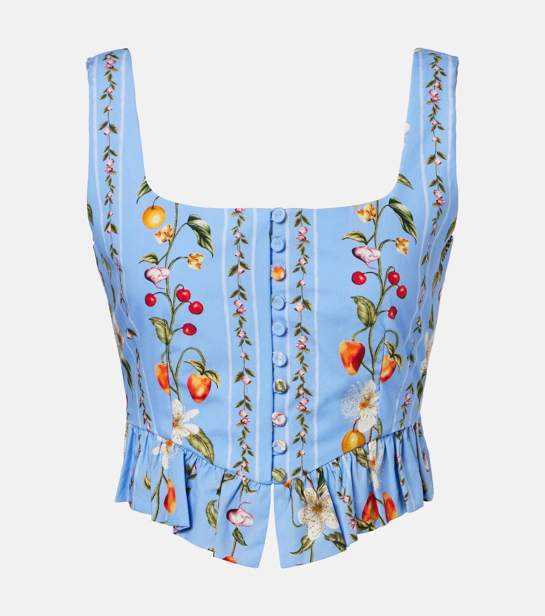 Agua by Agua Bendita - Eslabón printed cotton bustier top