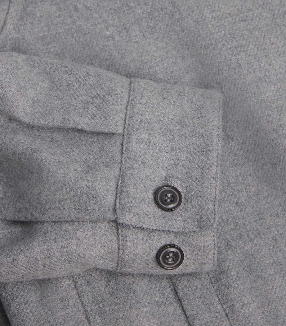 Paul & Shark Grey Wool-Cashmere Overshirt