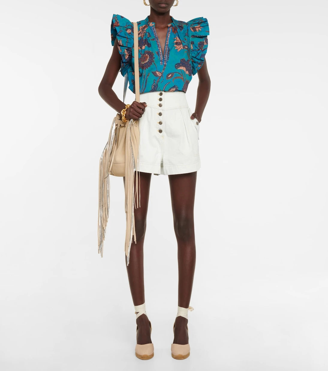 Ulla Johnson - Alvin high-rise denim shorts