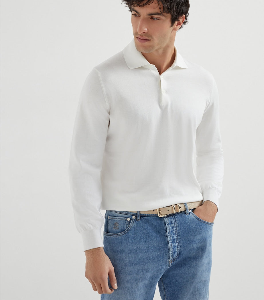 Brunello Cucinelli Cotton Polo Sweater