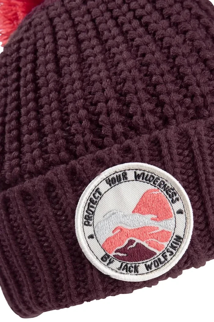 Детска шапка Jack Wolfskin POMPOM BADGE