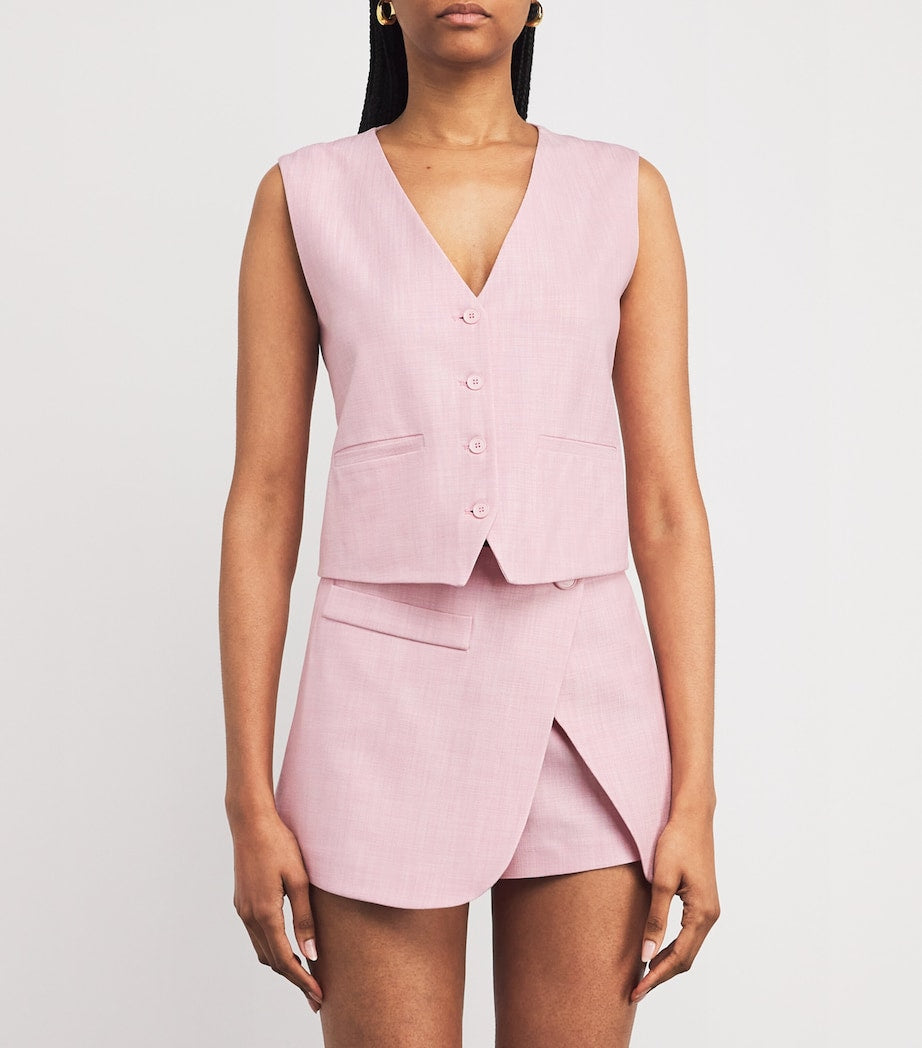 Pink Buttoned Waistcoat