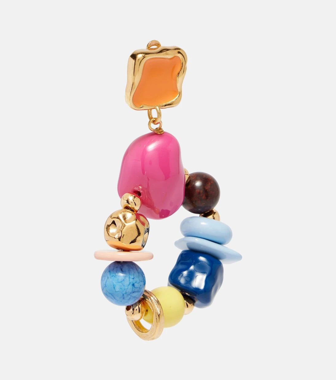Oscar de la Renta - Seaglass beaded clip-on earrings