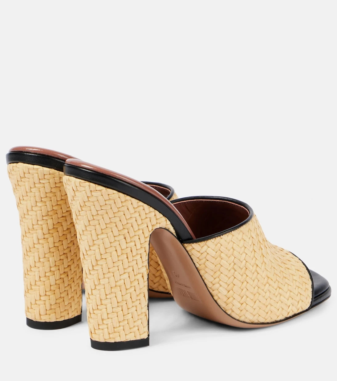 Paris Texas - Ava 100 raffia and leather mules