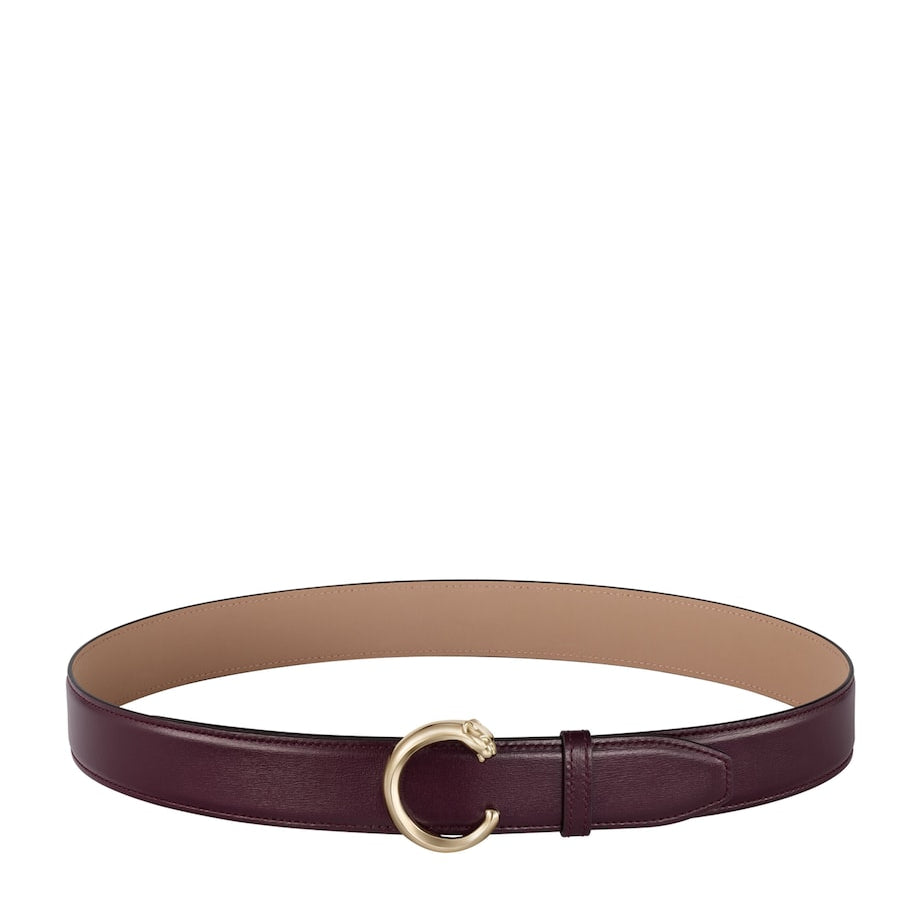 Burgundy Medium Panthère de Cartier Belt (85cm)