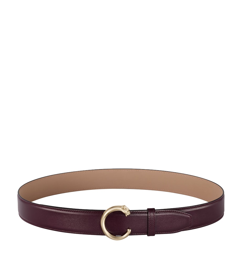 Burgundy Medium Panthère de Cartier Belt (85cm)