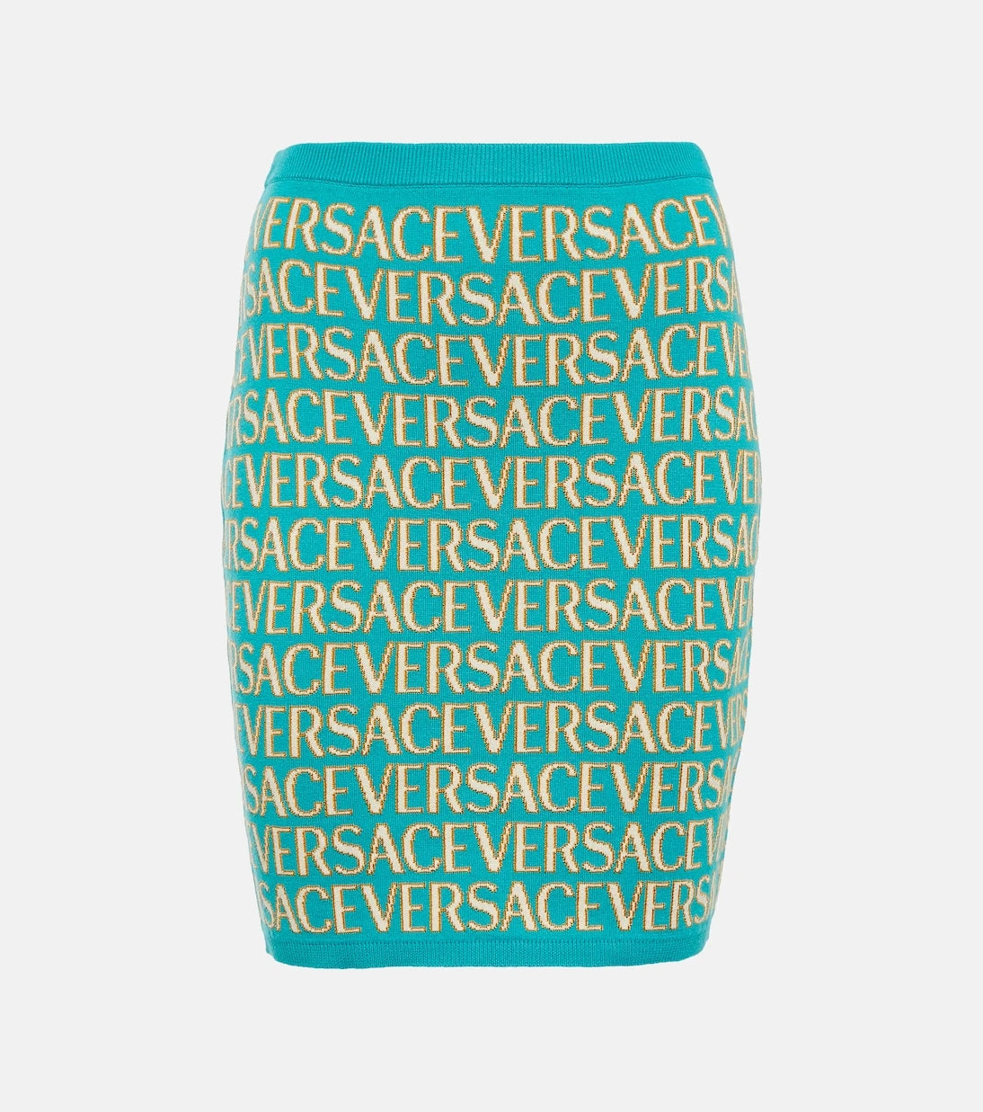 Versace - Versace Allover pamuk karışımlı mini etek