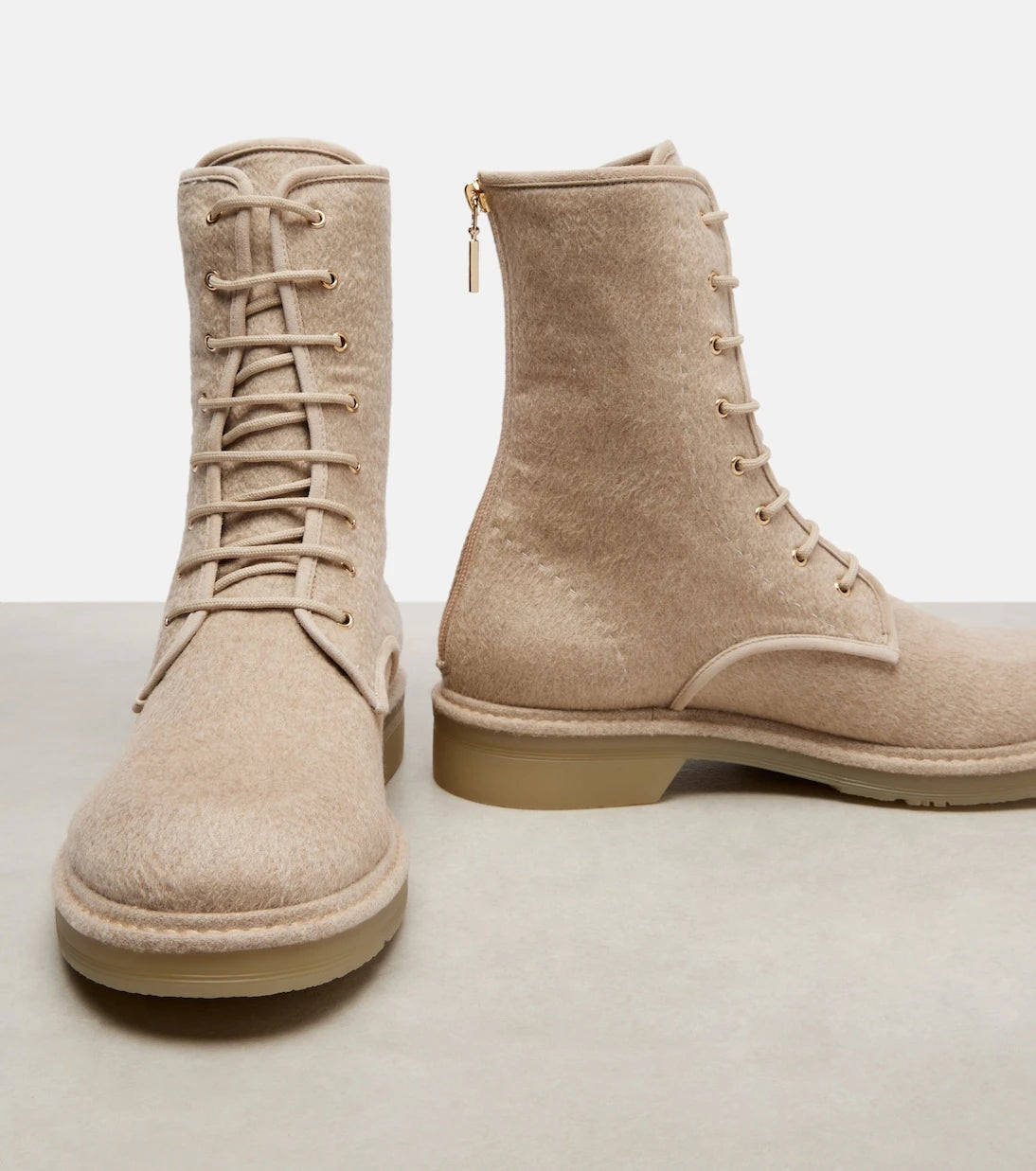 Max Mara - Baker cashmere combat boots