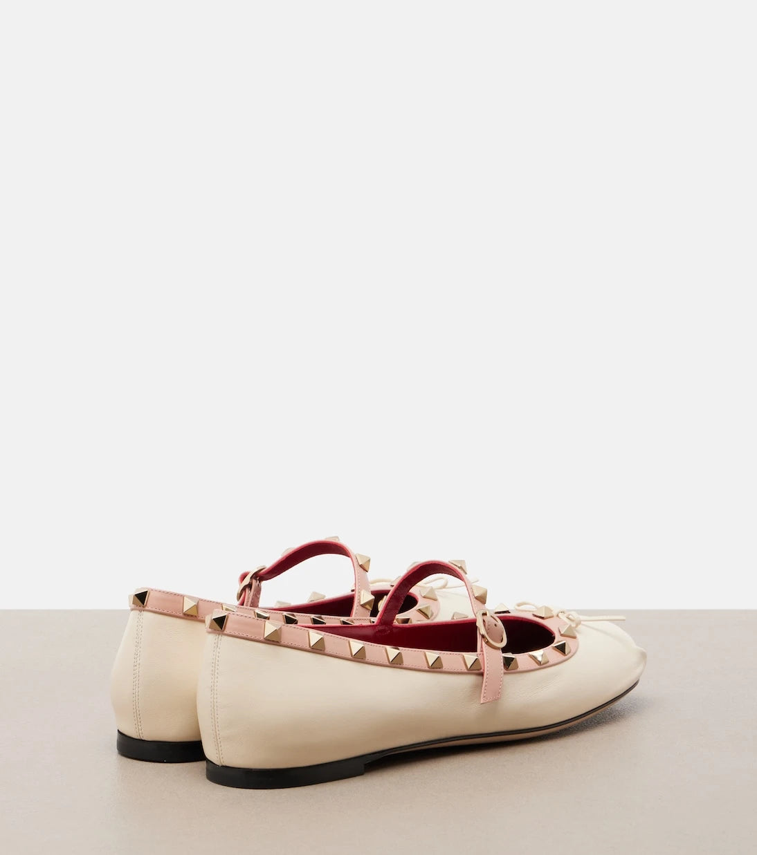 Valentino Garavani - Rockstud leather Mary Jane flats
