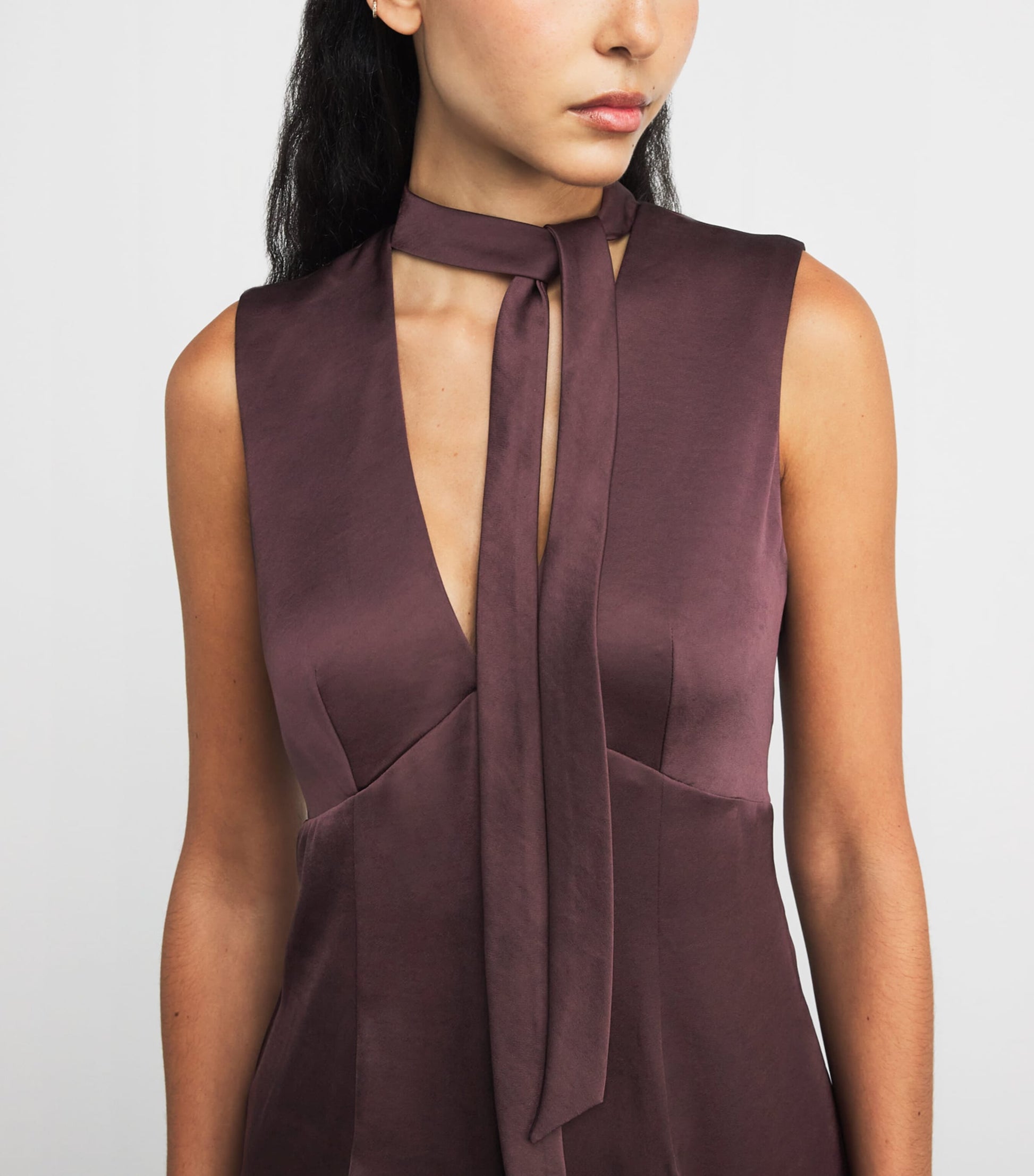 Purple Satin Jumpsuit