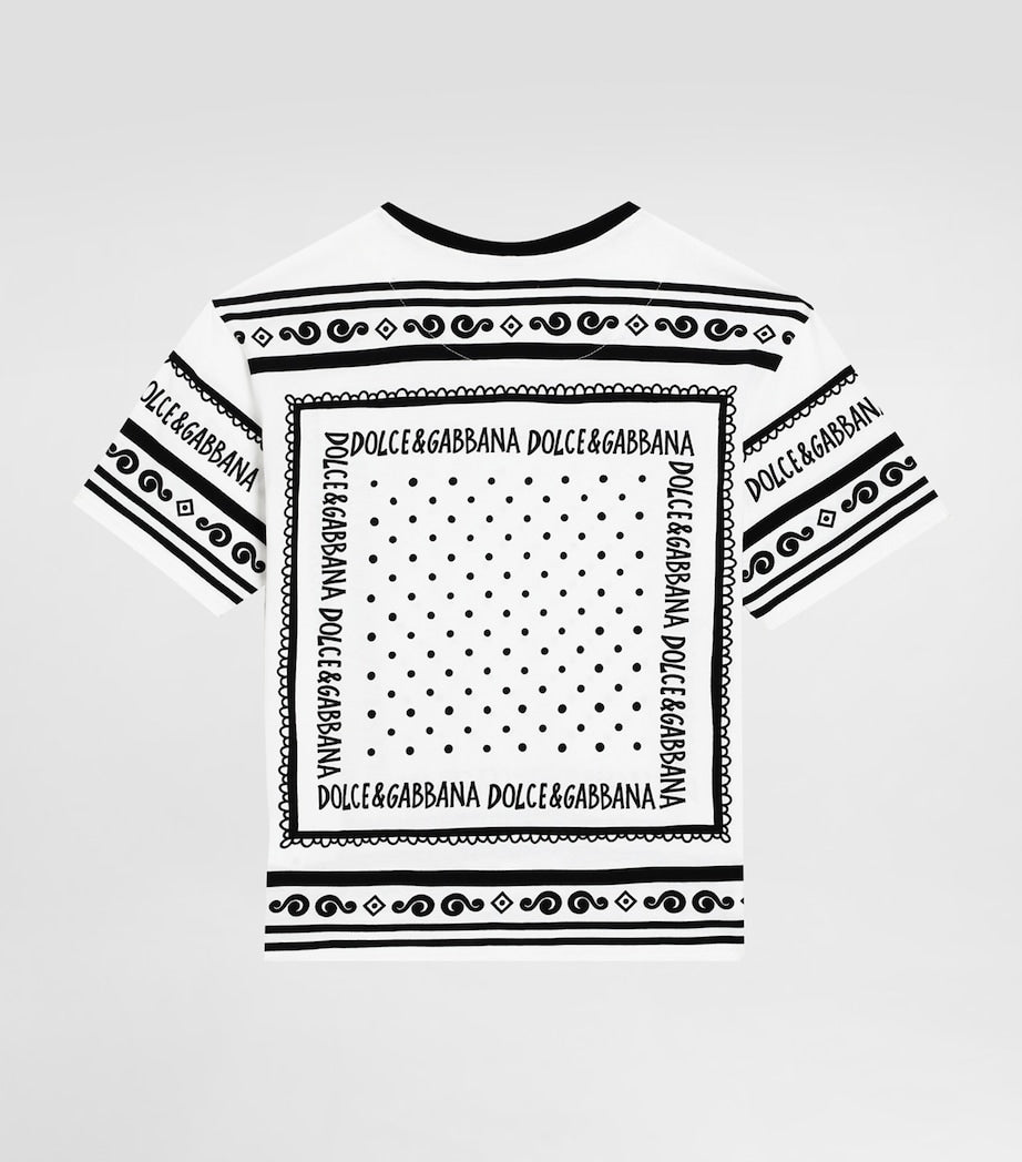 Dolce & Gabbana Kids Cotton Bandana Print T-Shirt (8-12+ Years)