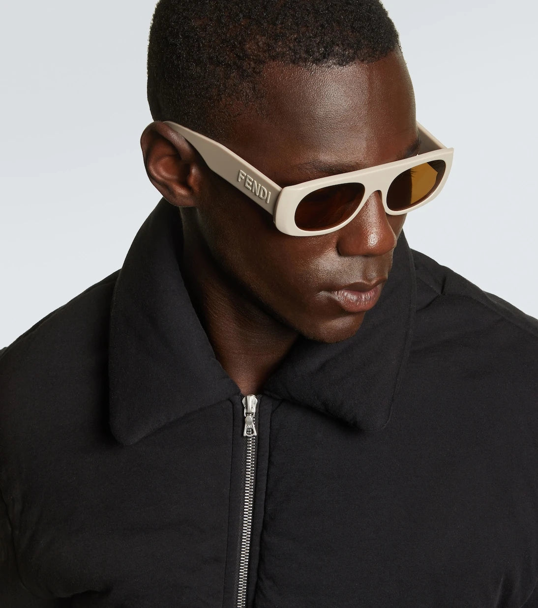 Fendi - Signature oval sunglasses