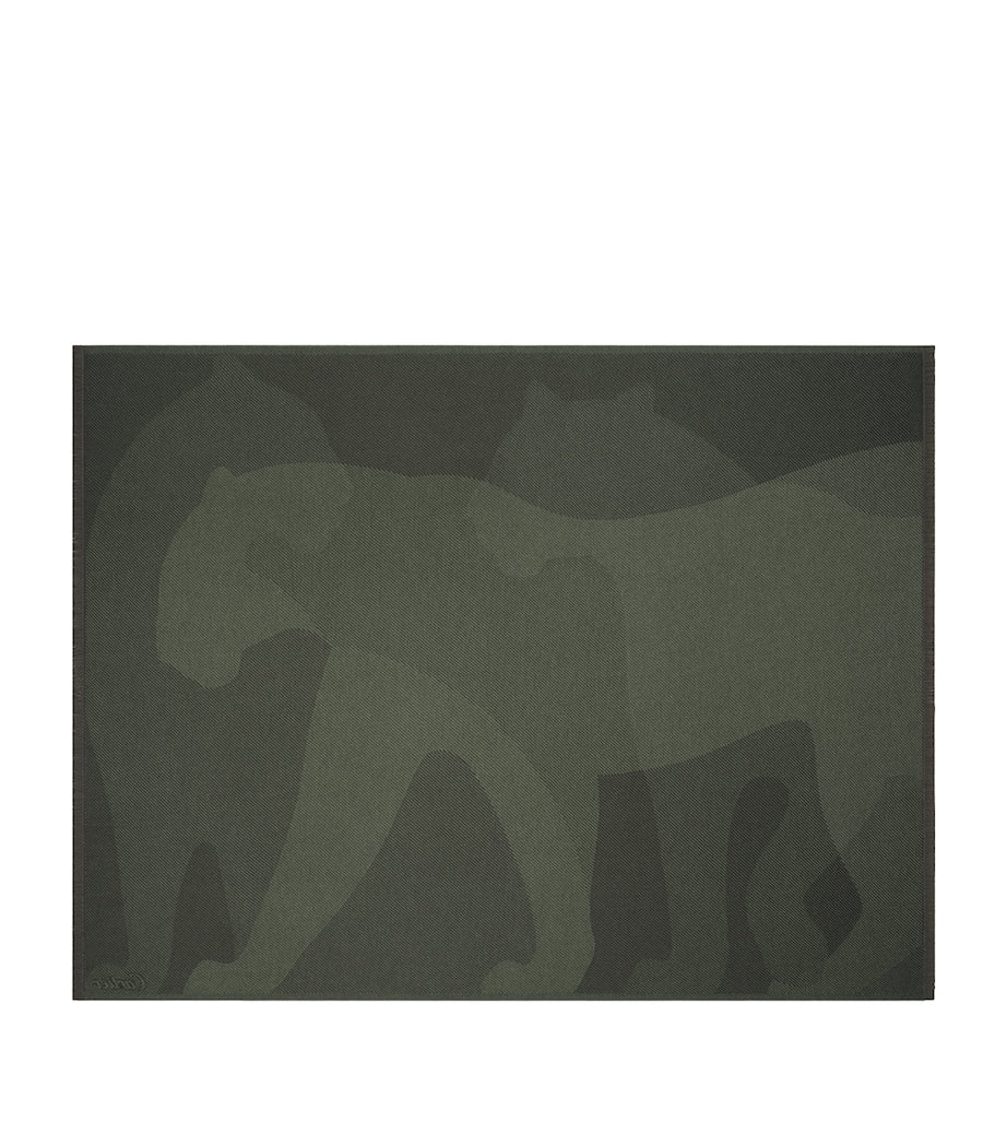 Wool-Cashmere Panthère de Cartier Blanket (190cm x 140cm)