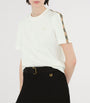 Ivory Cotton Stripe-Trim EKD T-Shirt