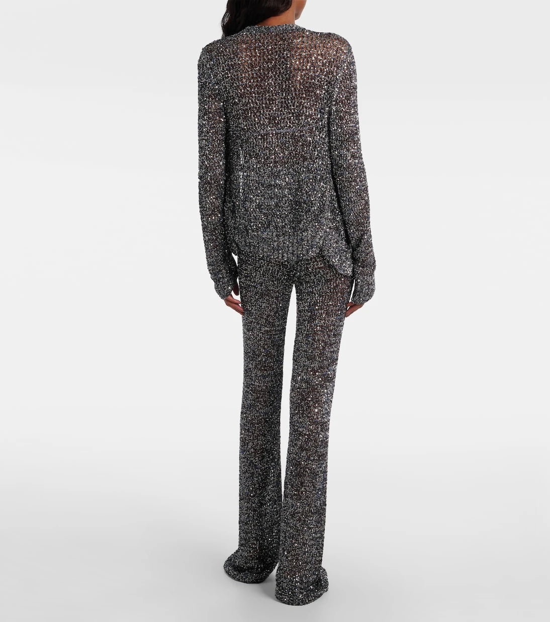 Missoni - Sequined lamé flared pants