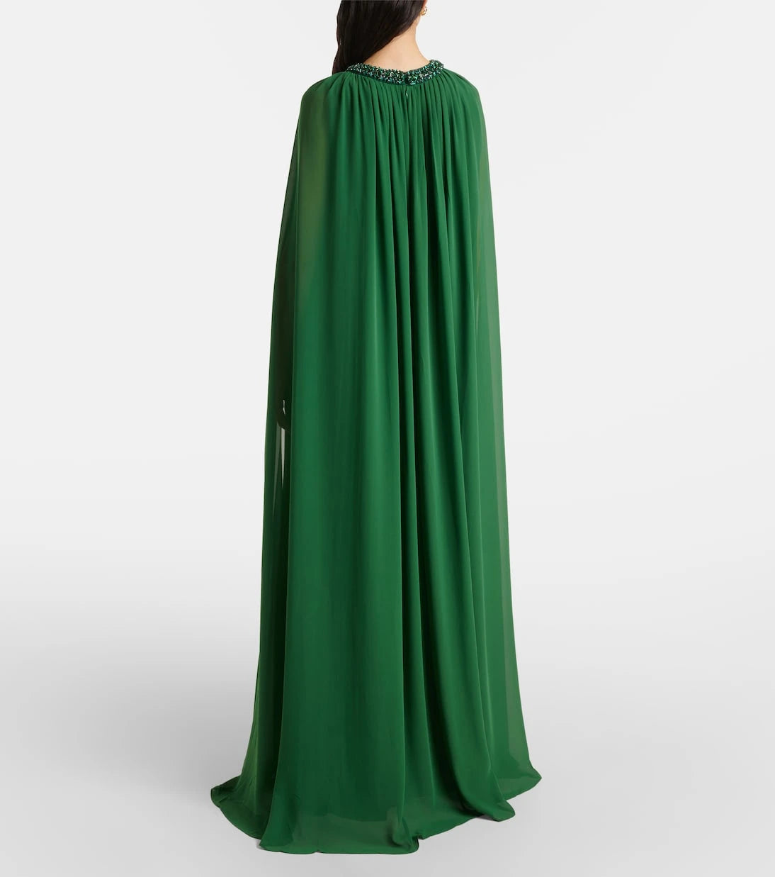 Self-Portrait - Caped chiffon gown