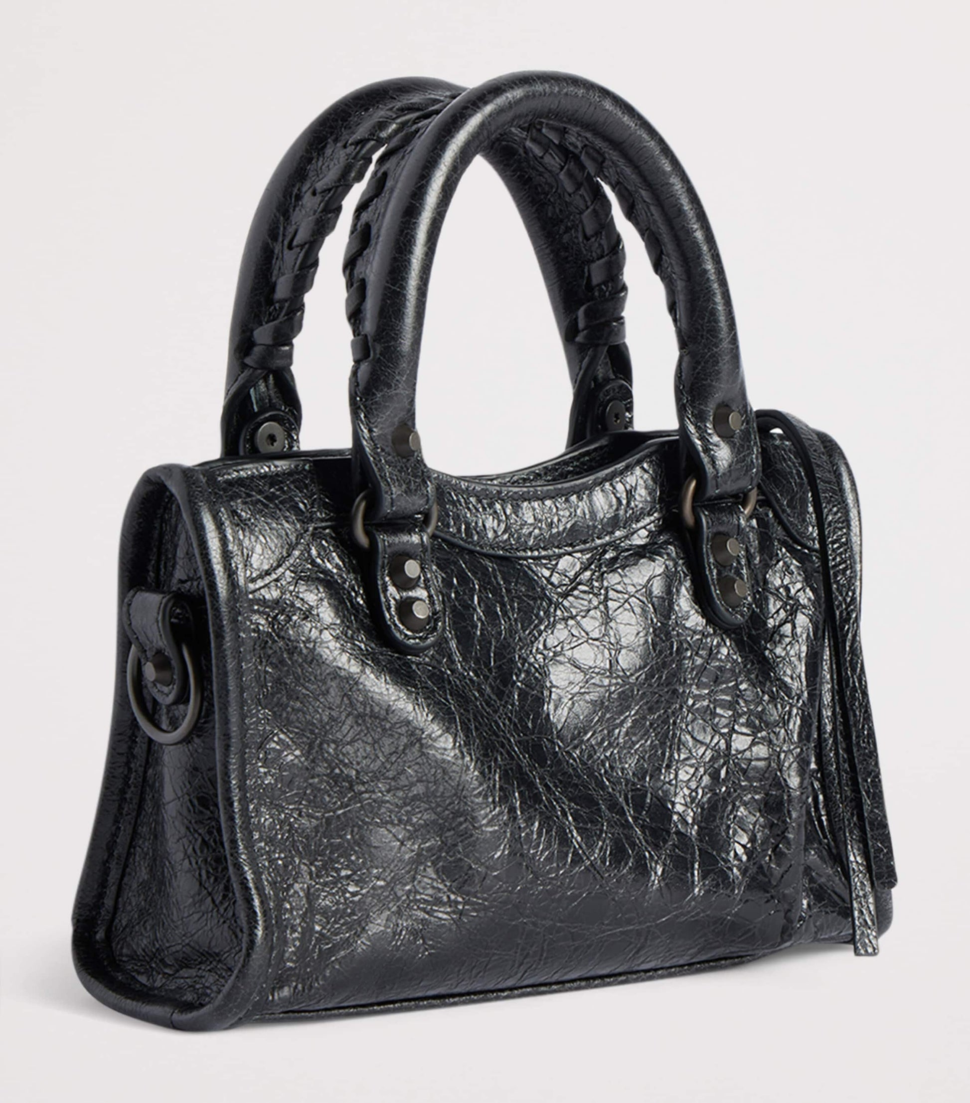 Black Nano Leather Le City Top-Handle Bag
