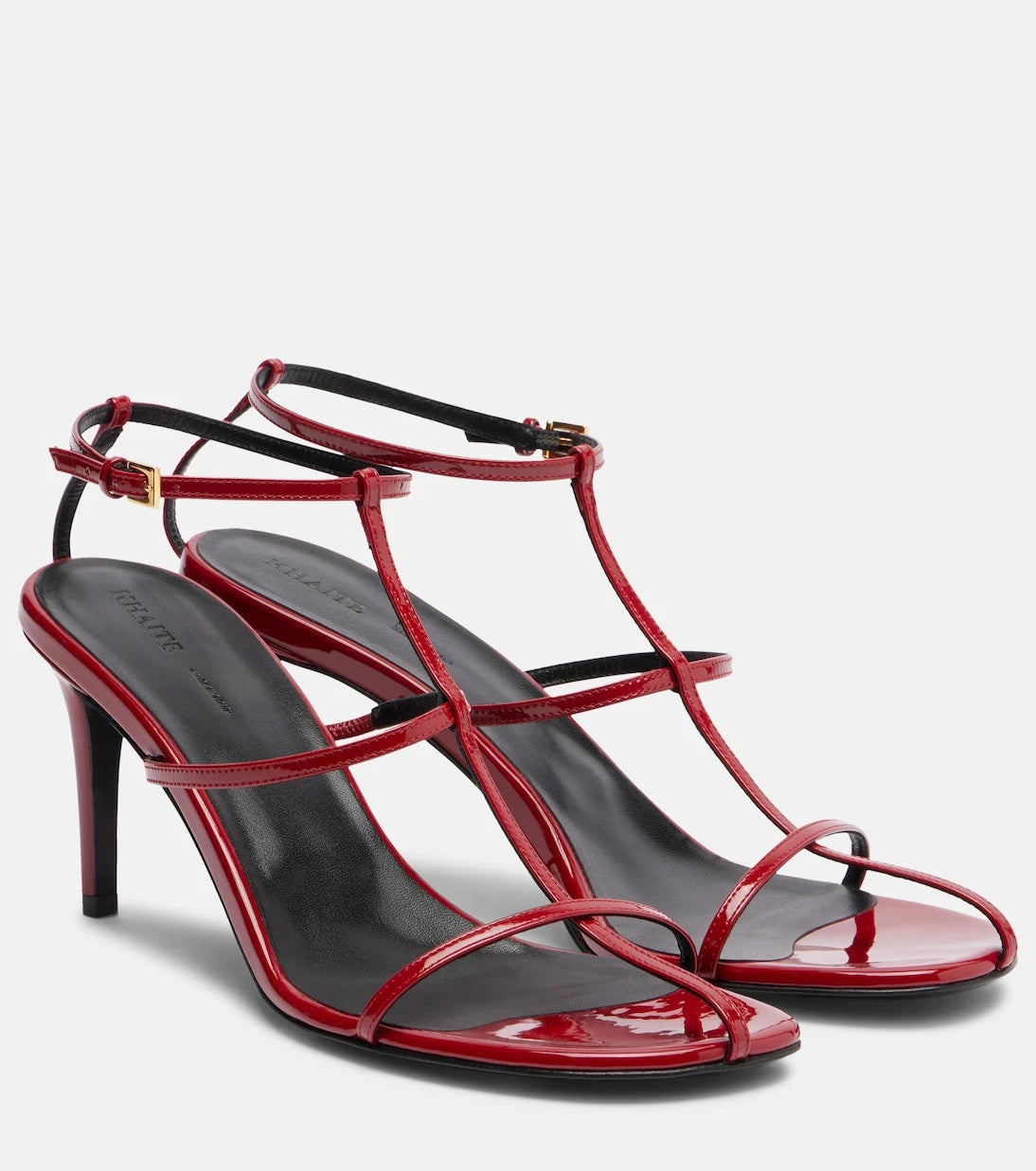 Khaite - Cage 75 patent leather sandals