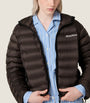 Green Technical Pongé Goose Down Puffer Jacket