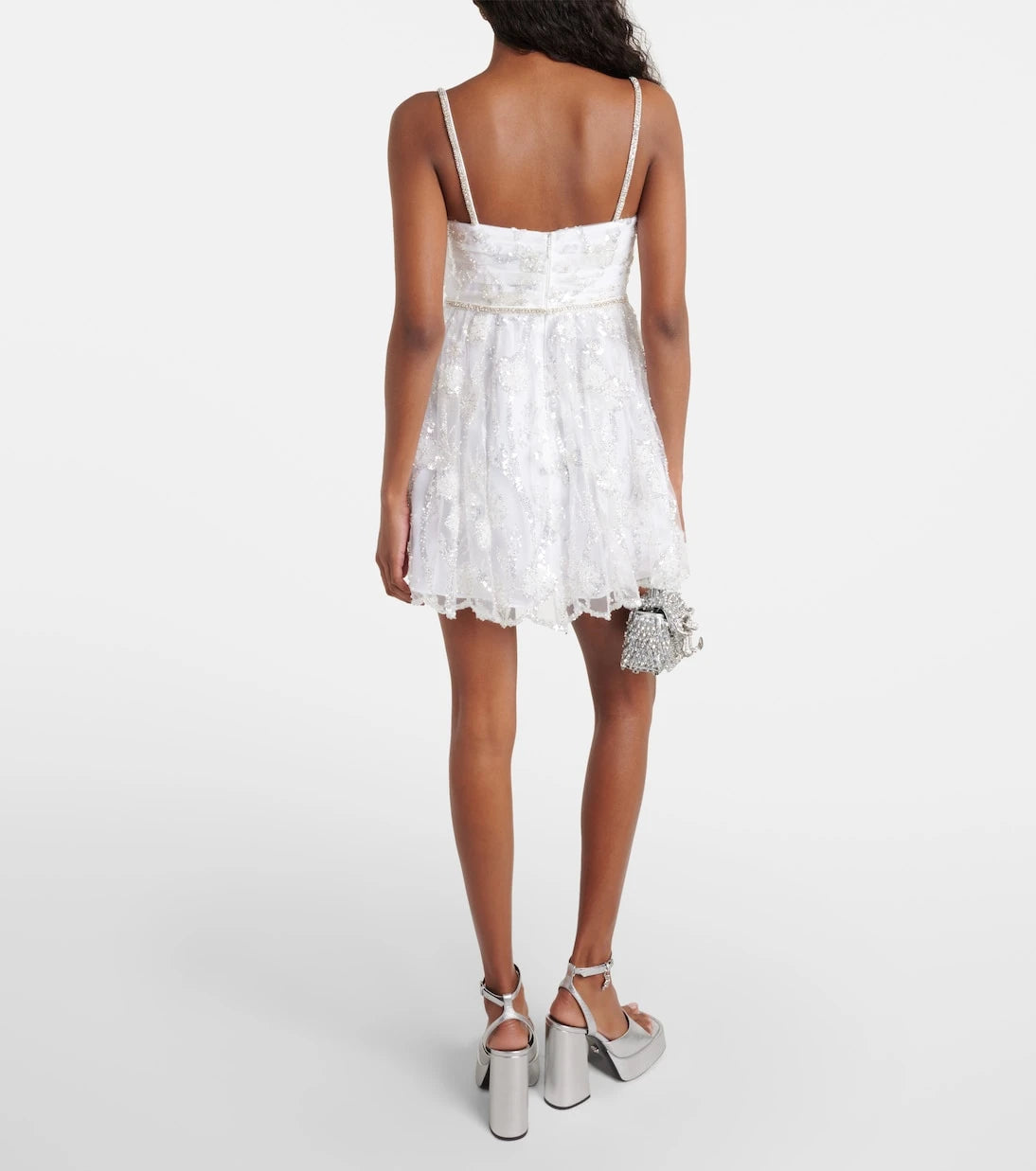 Self-Portrait - Sequined bustier minidress