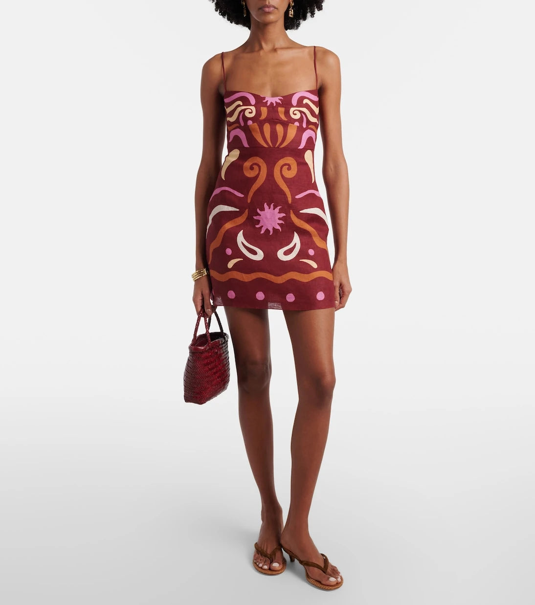 Cala de la Cruz - Lucca printed linen minidress