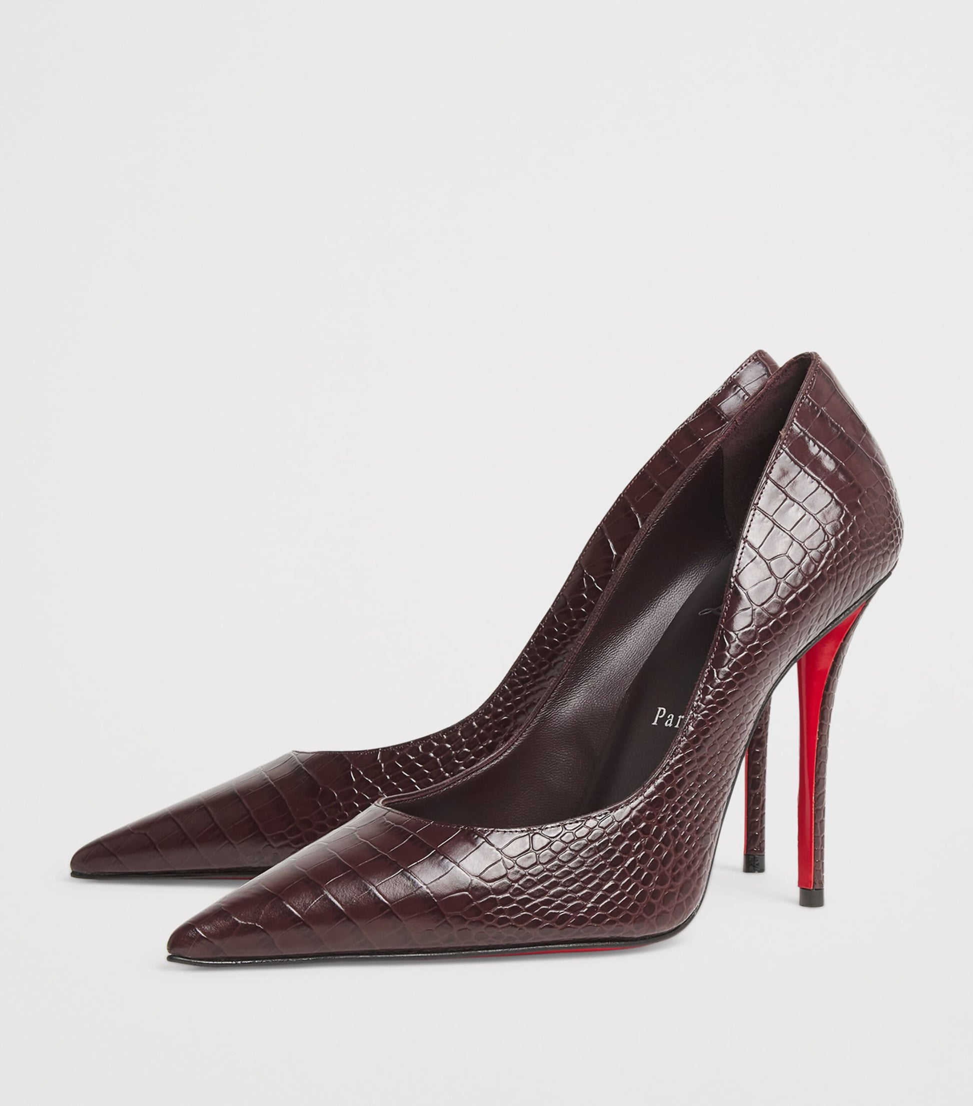 Christian Louboutin Red Miss Z Alligator-Embossed Leather Pumps 100