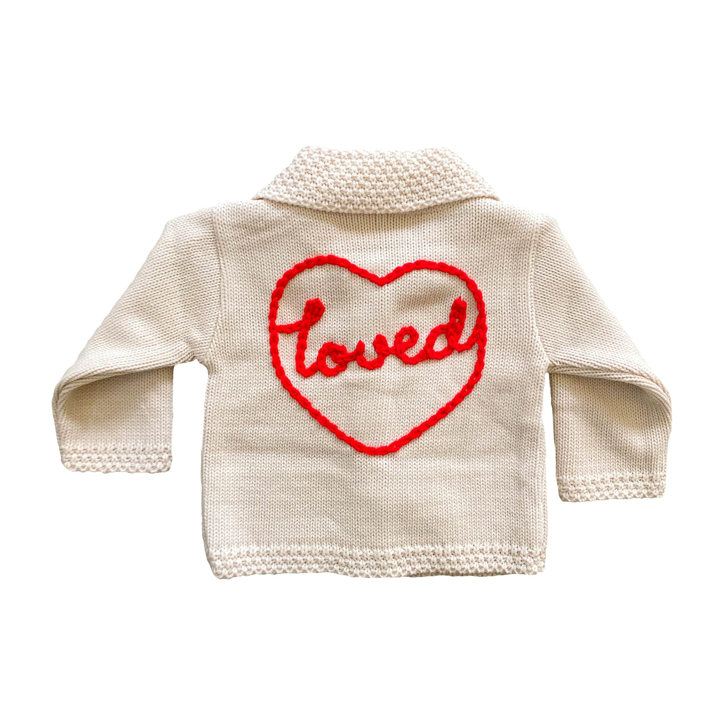 Embroidered Loved Cardigan (0-12 Months)