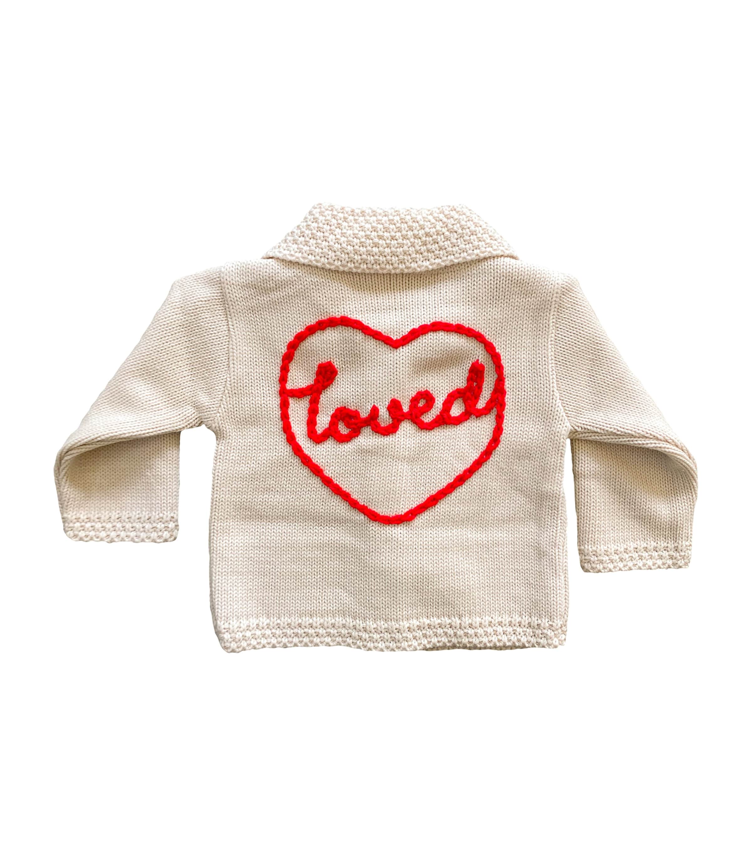 Embroidered Loved Cardigan (0-12 Months)