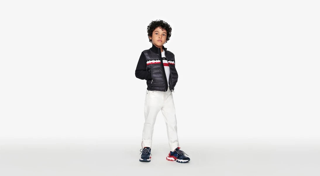Moncler Enfant - Logolu kapitone şişme mont